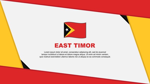 Bandera de Timor Oriental Plantilla de diseño de fondo abstracto Bandera del Día de la Independencia de Timor Oriental Ilustración vectorial de dibujos animados Día de la Independencia de Timor Oriental