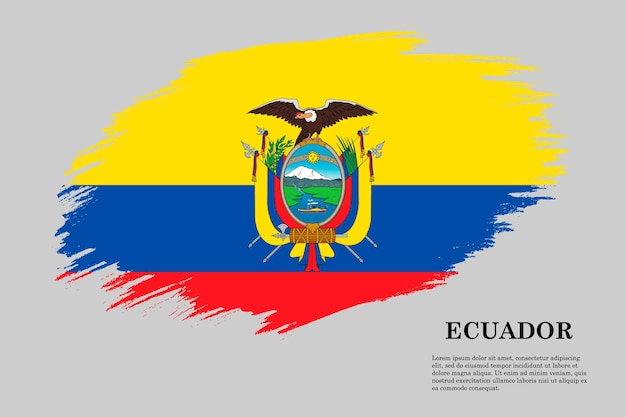 Bandera de trazo de pincel ilustración vectorial