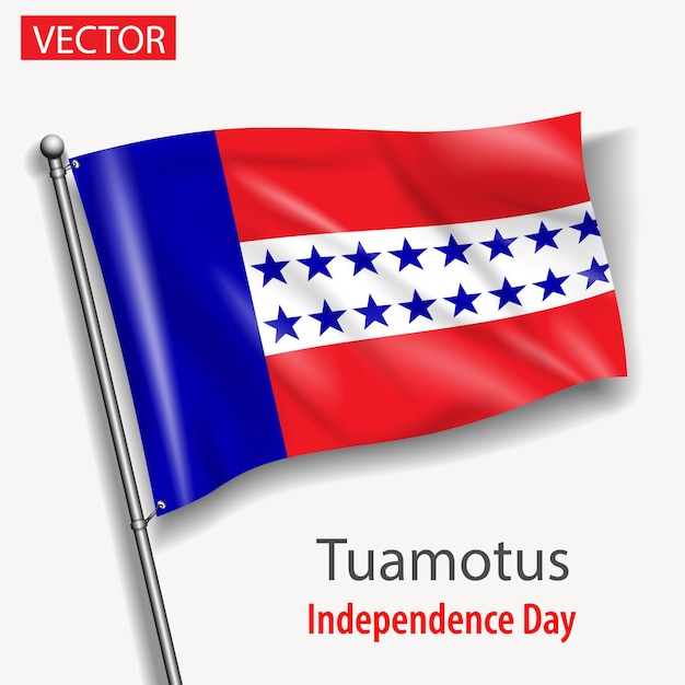 Bandera de Tuamotus país día nacional de la independencia banderas vectoriales en los países de Australia y Oceanía