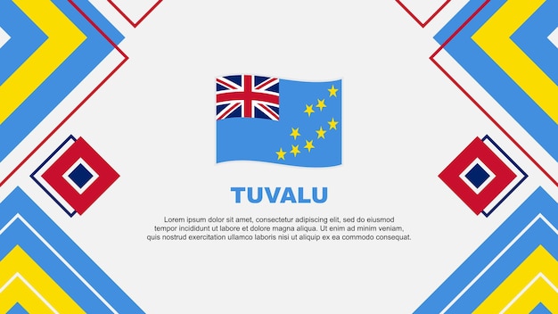 La bandera de tuvalu abstracto diseño de fondo plantilla el día de la independencia de tuvalu bandera papel pintado ilustración vectorial el fondo de tuvalu