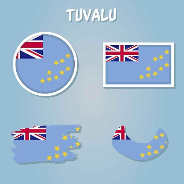 Vector bandera de tuvalu ellice islands bandera nacional y símbolo patriótico