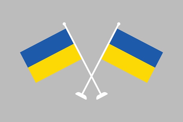 Bandera de Ucrania Bandeira de Ucrania Vector de la bandera de Ucrania Símbolo de la bandera ucraniana El color del original