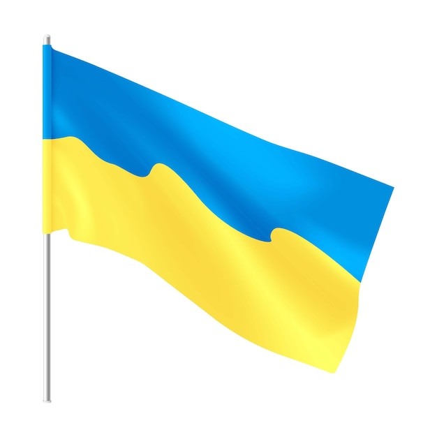 Bandera de Ucrania Bandera azul amarilla nacional ucraniana Vector