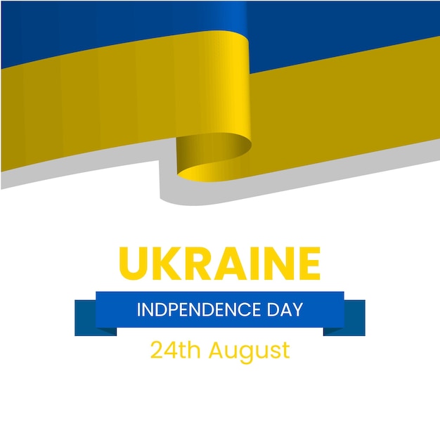 Bandera de Ucrania para el día nacional con diseño moderno abstracto 24 de agosto Día de la Independencia