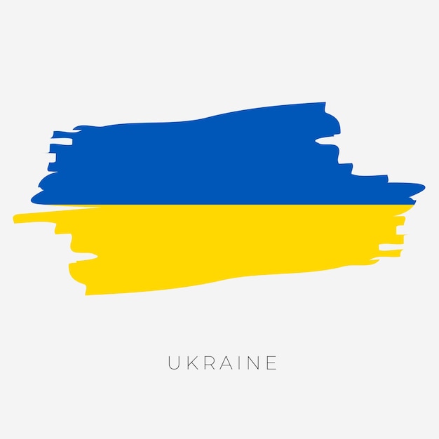 bandera de ucrania con estilo acuarela