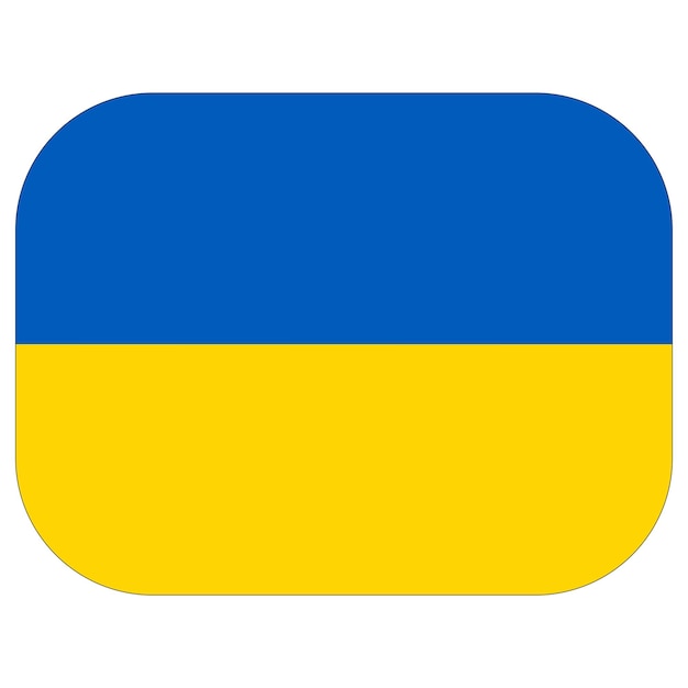 Bandera de Ucrania en forma de diseño Bandera de Ucrania