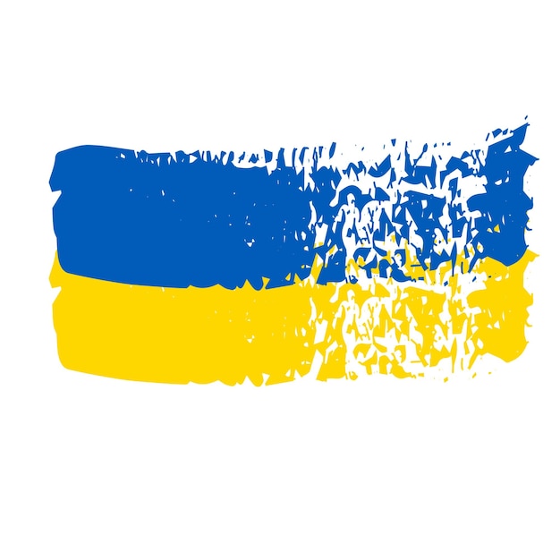 Vector bandera de ucrania símbolo nacional stand con ucrania