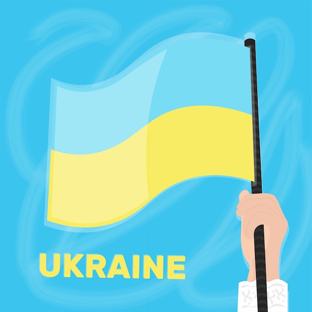 Bandera ucraniana detener la guerra contra salvar a ucrania de rusia amor ucrania vector ilustración eps ai