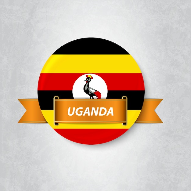 Bandera de uganda en un círculo