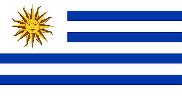 Bandera de Uruguay en vector