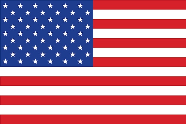 Bandera de usa vector icono American flagColor bandera de estados unidos 10 eps