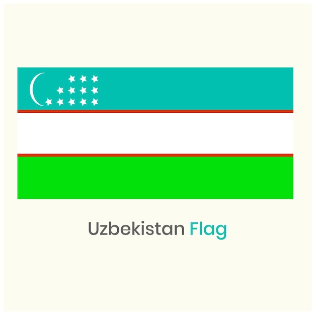 La bandera de Uzbekistán