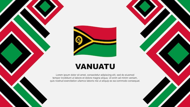 Vector bandera de vanuatu abstracto template de diseño de fondo bandera del día de la independencia de vanuatu papel de pared ilustración vectorial fondo de vanuatu