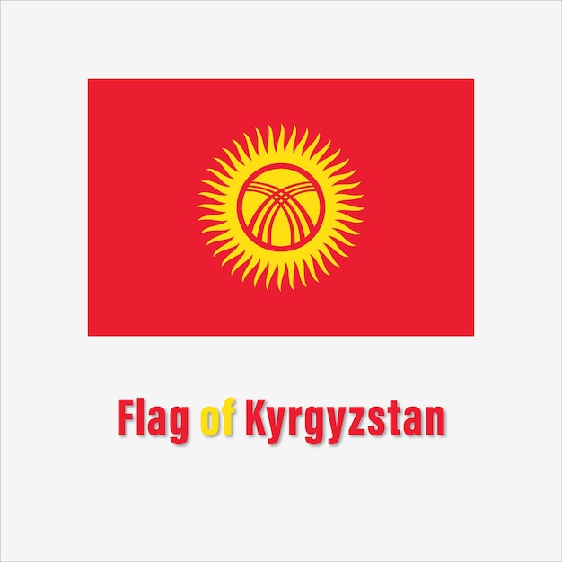 Bandera del vector de Kirguistán