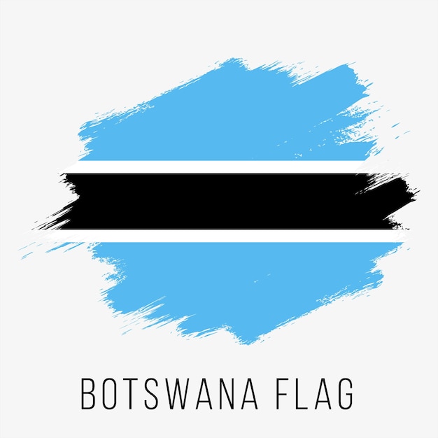 Bandera vectorial de Botswana Bandera de Botswana para el Día de la Independencia Bandera de Botswana grunge Bandera de Botswana