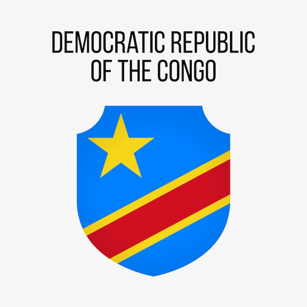 Bandera vectorial del congo. - bandera del congo por el día de la independencia. plantilla de bandera vectorial.