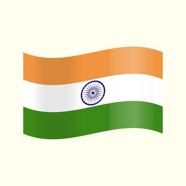 Bandera vectorial de los emblemas nacionales de la India.