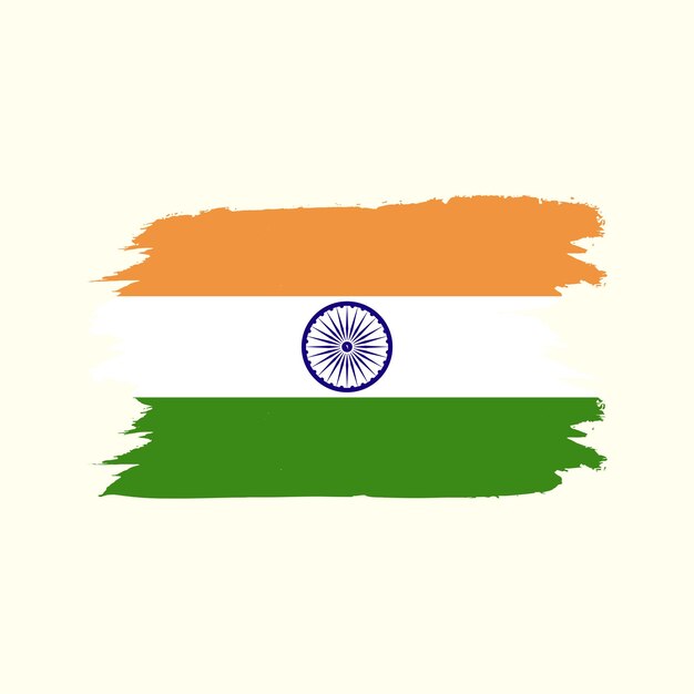 Bandera vectorial de los emblemas nacionales de la India.