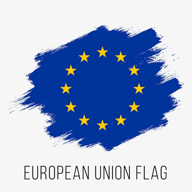 Bandera vectorial de la unión europea. unión europea por el día de la independencia. bandera de la unión europea