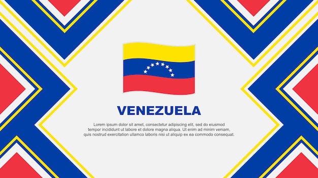 Bandera de Venezuela Abstracto Diseño de fondo plantilla Bandera del Día de la Independencia de Venezuela Papel de pared Ilustración vectorial Venezuela Vector