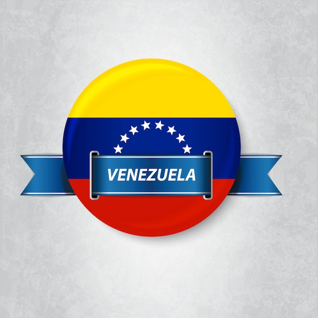 Vector bandera de venezuela en un círculo