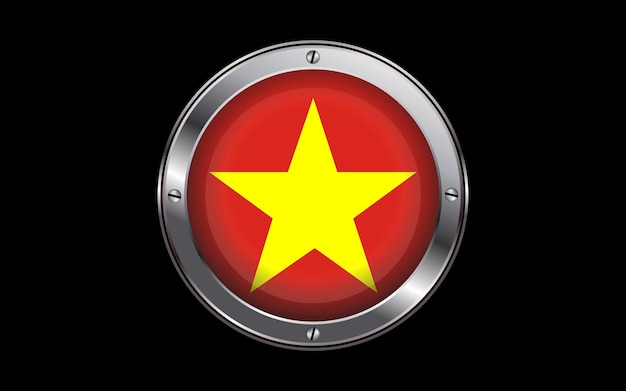 Bandera de Vietnam en Vector 3D