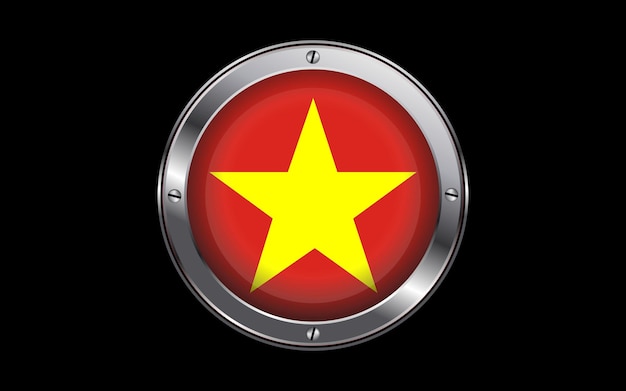 Vector bandera de vietnam en vector 3d