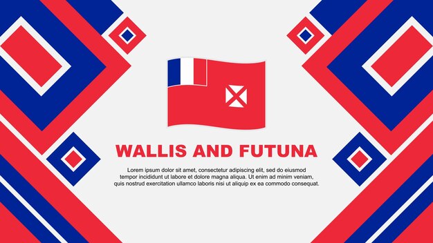 Bandera de Wallis y Futuna Template de diseño de fondo abstracto Bandera del Día de la Independencia de Wallis Y Futuna Papel pintado Ilustración vectorial Wallis y futuna dibujos animados