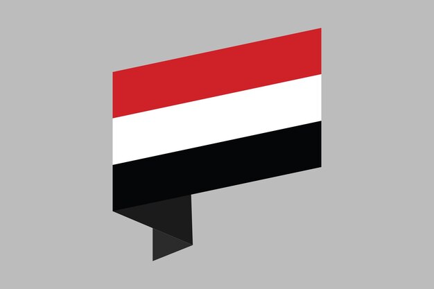 Bandera del Yemen La bandera del Yemen Bandera nacional de Yemen Ilustración vectorial de la bandera del Yemen