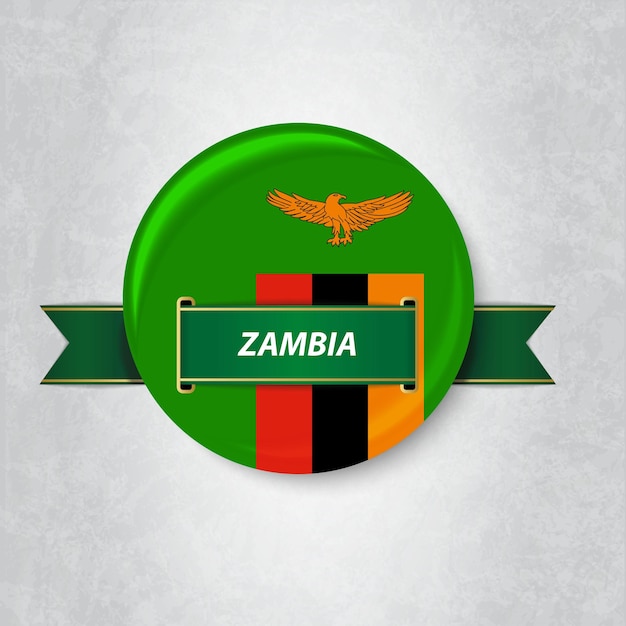 Bandera de Zambia en un círculo