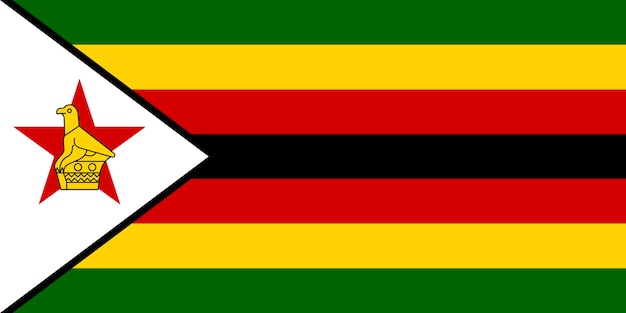 bandera de zimbabwe bandera nación ilustración vectorial