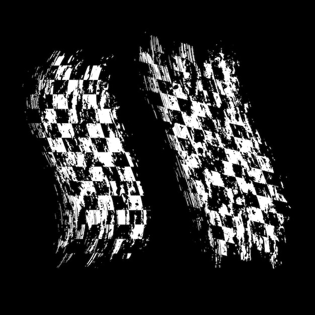 Las banderas deportivas son grunge, blancas, negras.