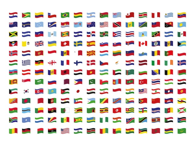 las banderas de los Estados Unidos de América se muestran en una fila