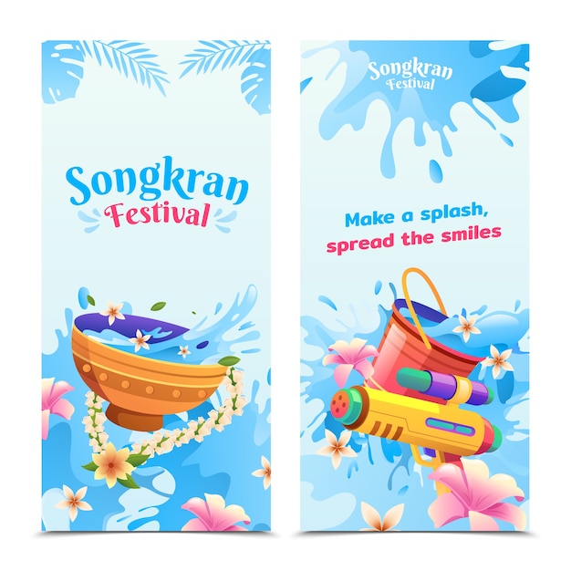 Las banderas del festival de Songkran