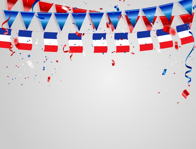 Banderas de francia fondo de celebración