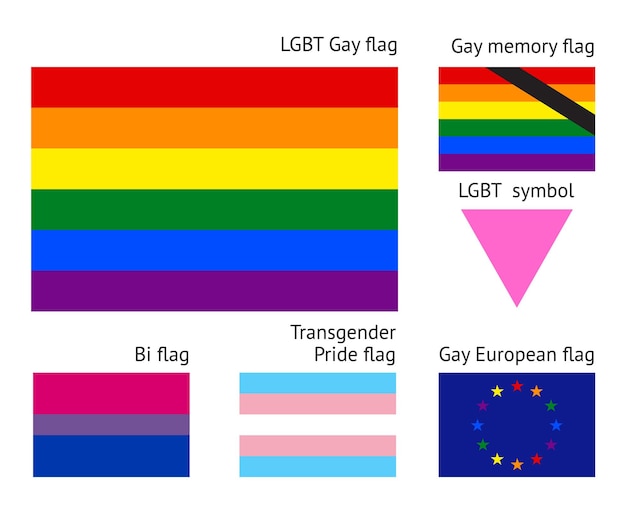 Vector banderas gay lgbt