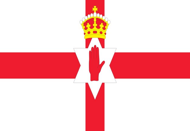 Las banderas nacionales de Irlanda del Norte diseñan la bandera