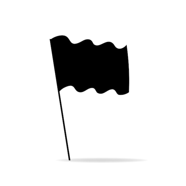 Vector banderas de silueta icono negro para decoración gráfica. ilustración plana moderna.