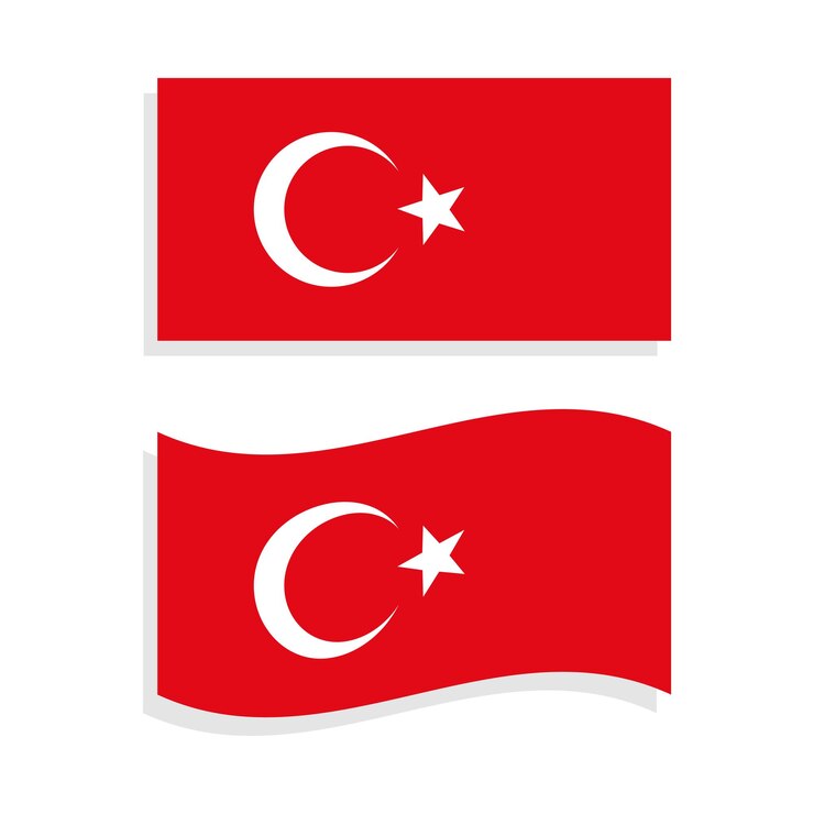 Las banderas de Turquía Vector