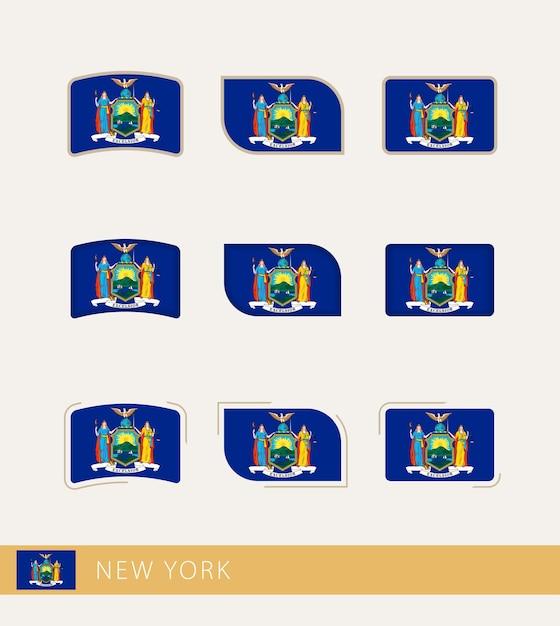 Banderas vectoriales de la colección de Nueva York de banderas de Nueva York