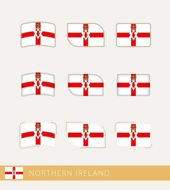Banderas vectoriales de Irlanda del Norte colección de banderas de Irlanda del Norte