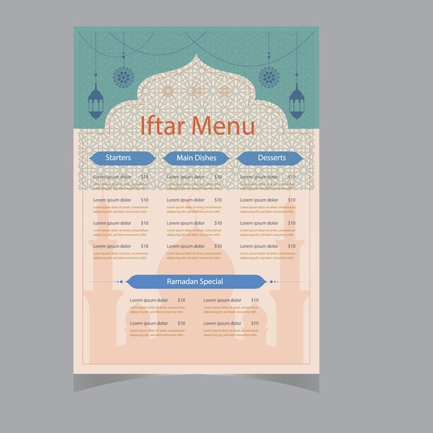 Banderas verticales de Ramadan Kareem con silueta de media luna y cúpula de la mezquita Ilustración vectorial para gr