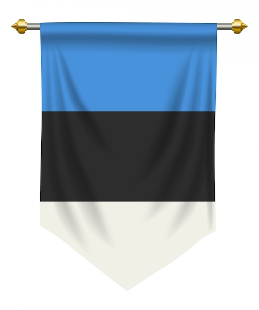 Vector banderín de estonia