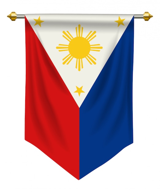 Vector banderín de filipinas
