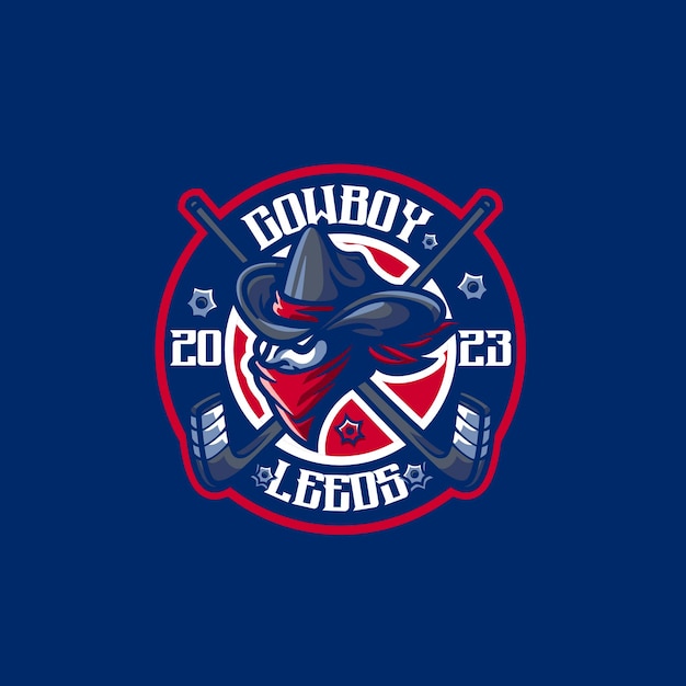 Bandits Mascot Plantillas de logotipos para el equipo de hockey