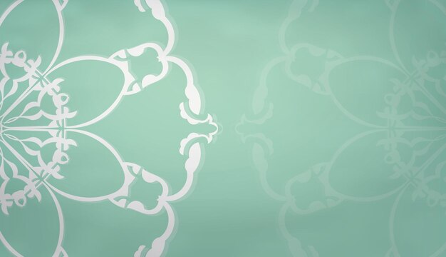 Baner en color menta con un lujoso adorno blanco para el diseño bajo el texto