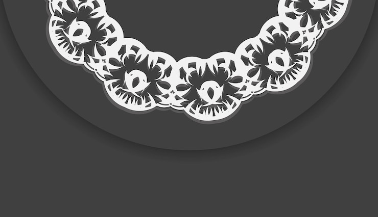 Vector baner en negro con un viejo patrón blanco y un lugar para tu logo