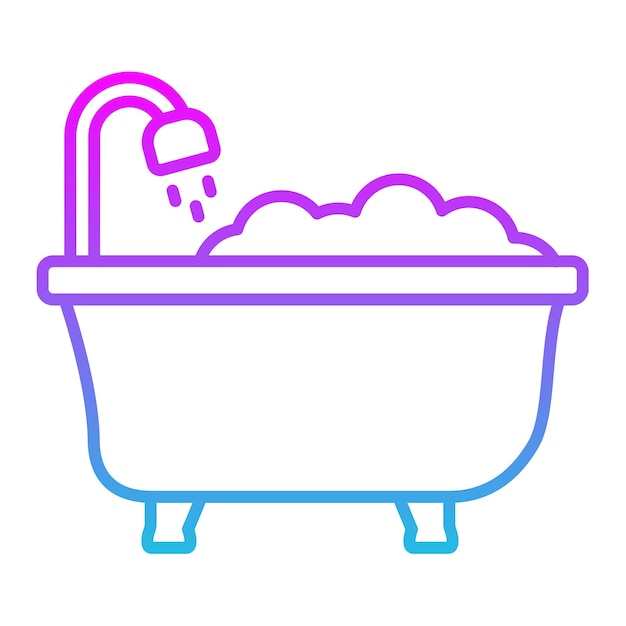 una bañera con un diseño rosa y azul con un rosa y azul en la parte inferior