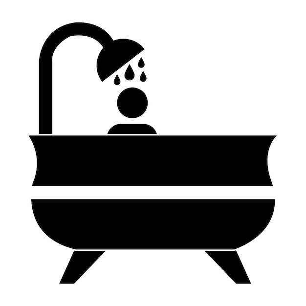 Bañera icono logo vector plantilla de diseño