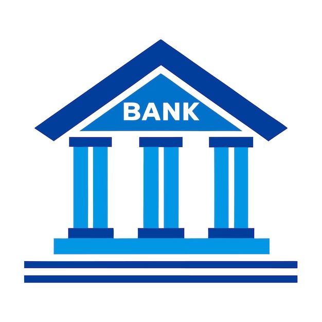 Bank Building Icon Finance and Banking Symbol